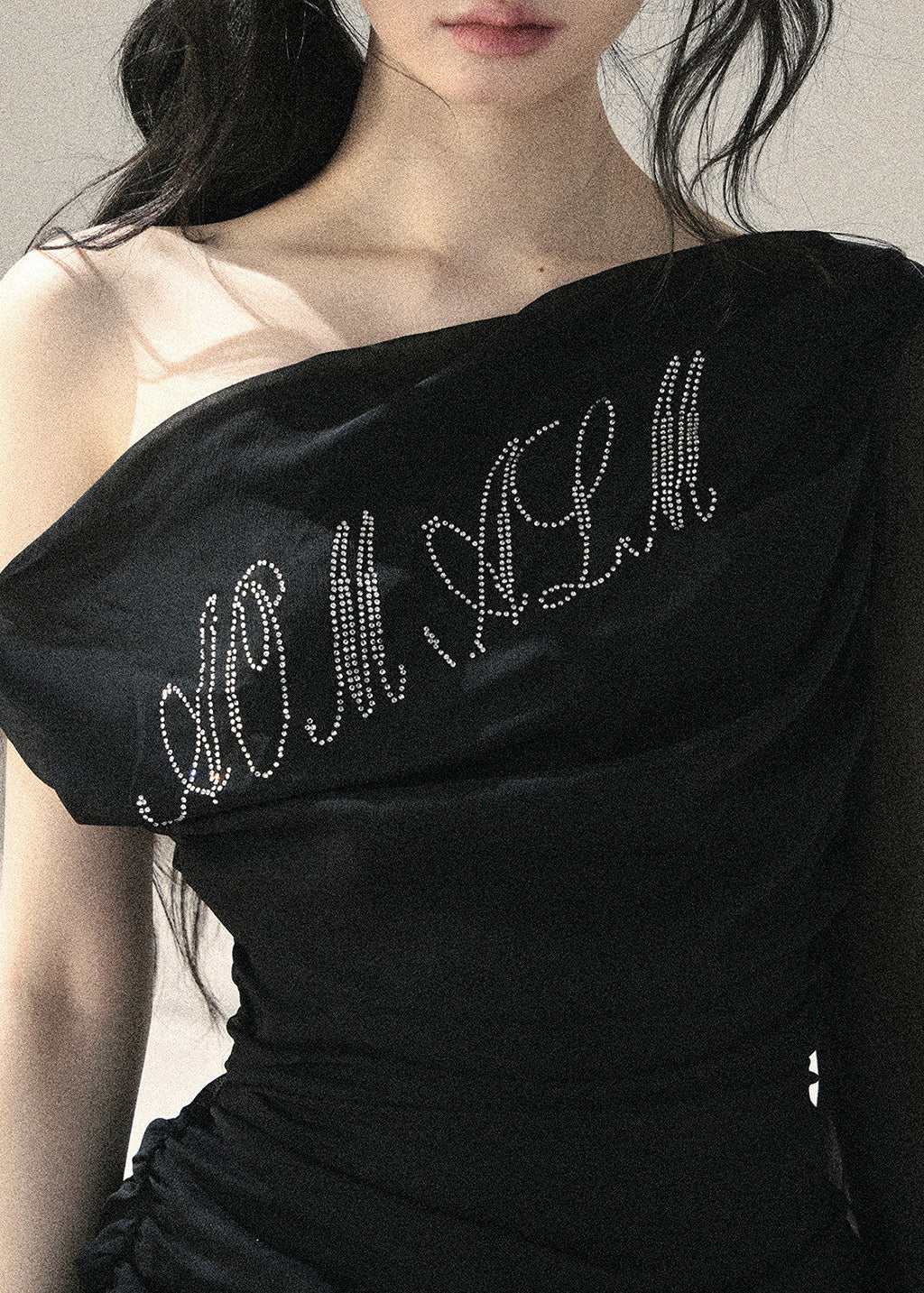 Fine Starlight Off-Shoulder Mesh Top - iotean