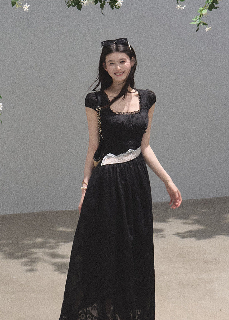 Days of Light Lace Waist Maxi Dress - iotean