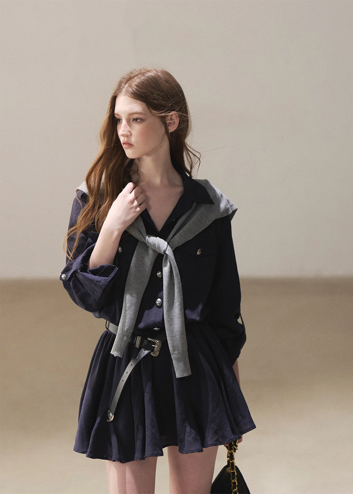 Moonlit Sea Shirt Dress & Shawl Set - iotean