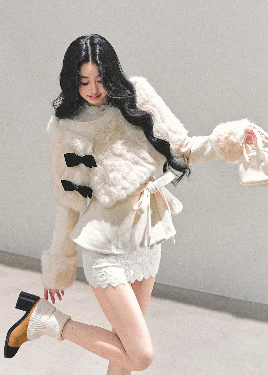 Fairytale Bow Fur Ensemble Set - iotean