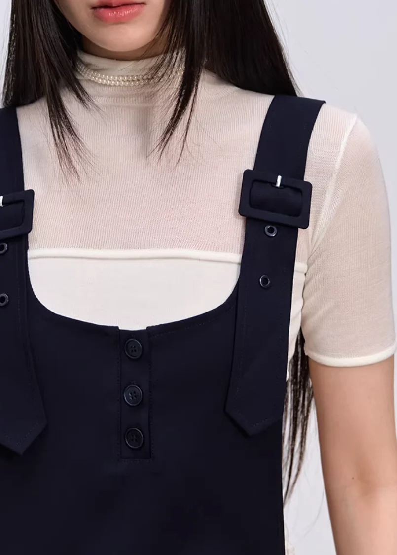 Soft Veil High-Neck Tee - iotean