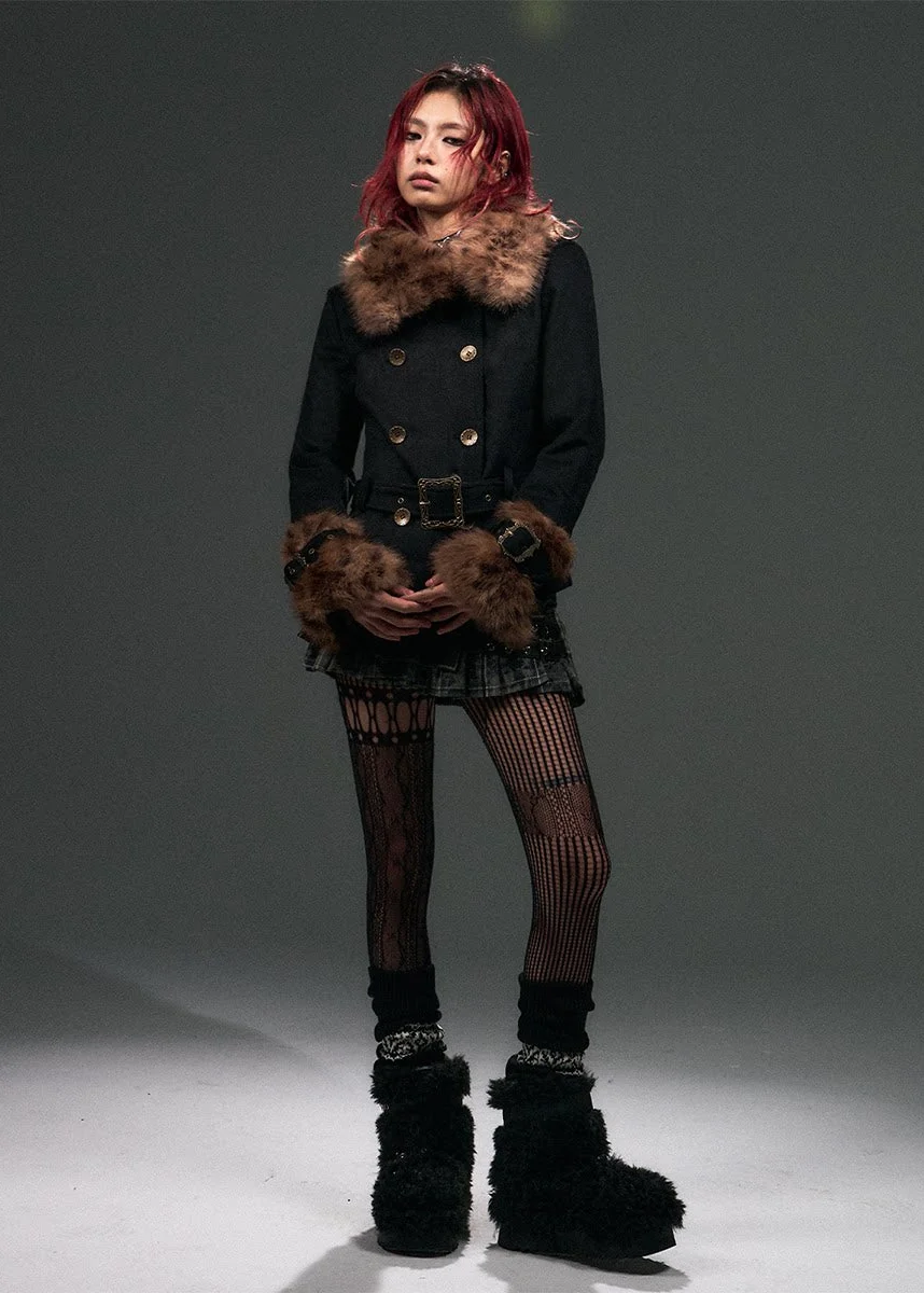 Leopard Ruin Tweed Coat - iotean