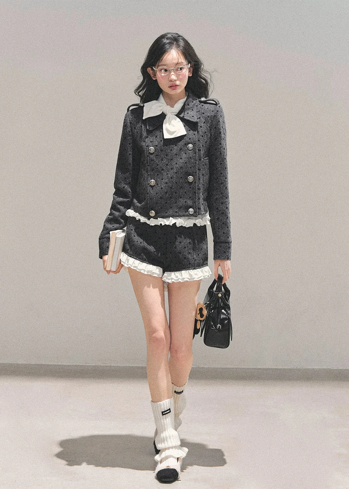 Moonlit Petal Wool Suit Set - iotean