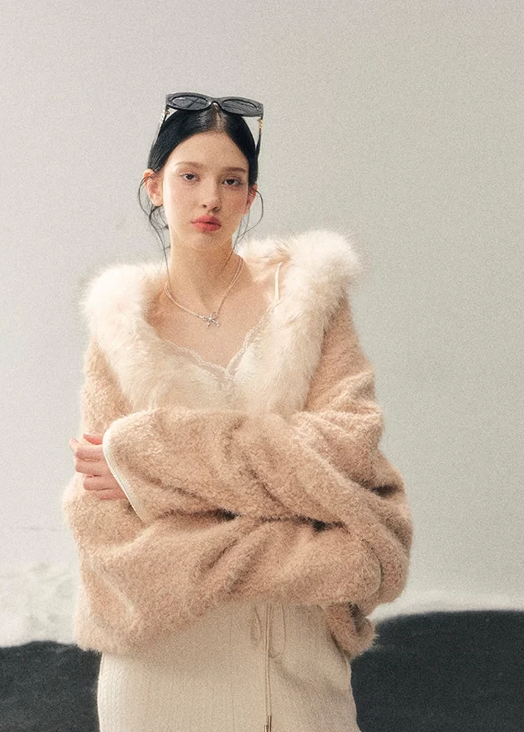 Fluffy Sigh Plush Coat - iotean