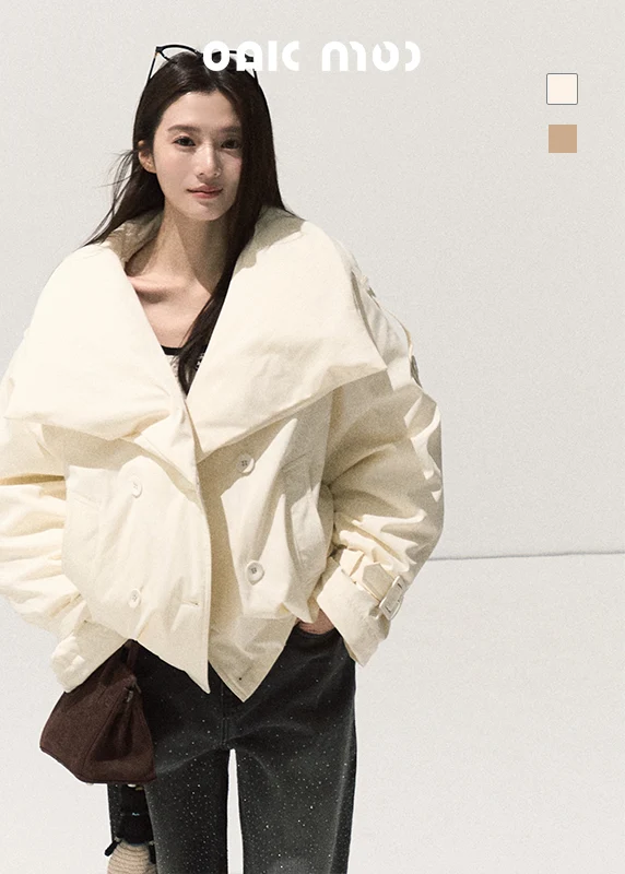 Snowy Night Quilted Down Coat - iotean