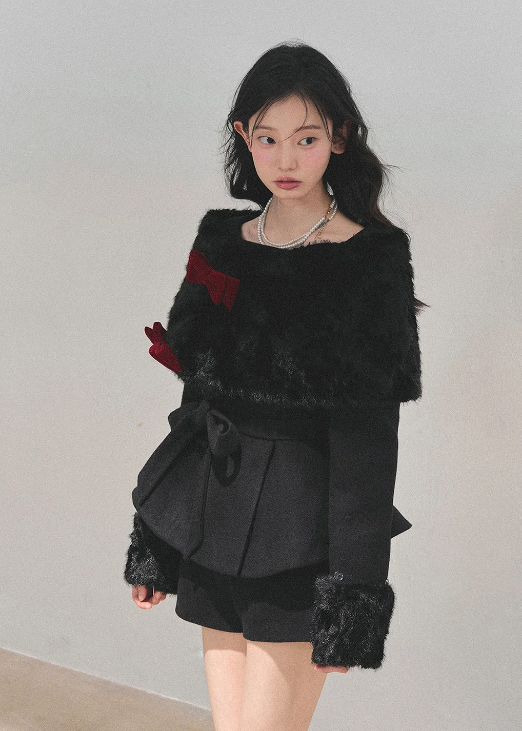 Fairytale Bow Fur Ensemble Set - iotean