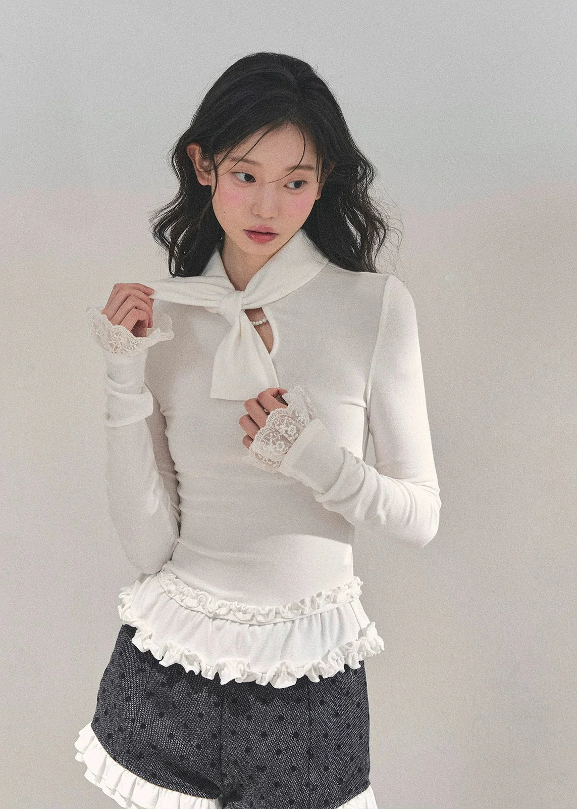 Moonlit Petal Wool Suit Set - iotean