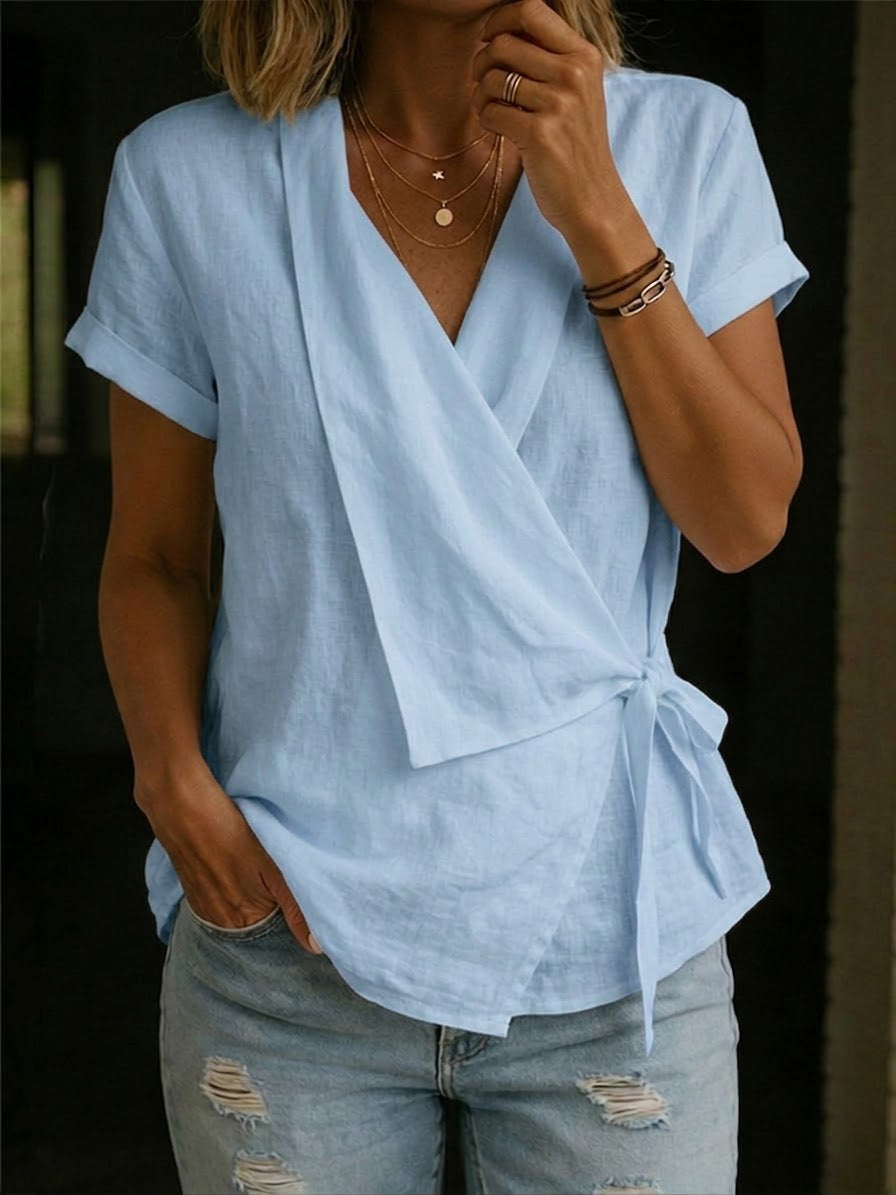 Casual Linen And Cotton Tops - iotean