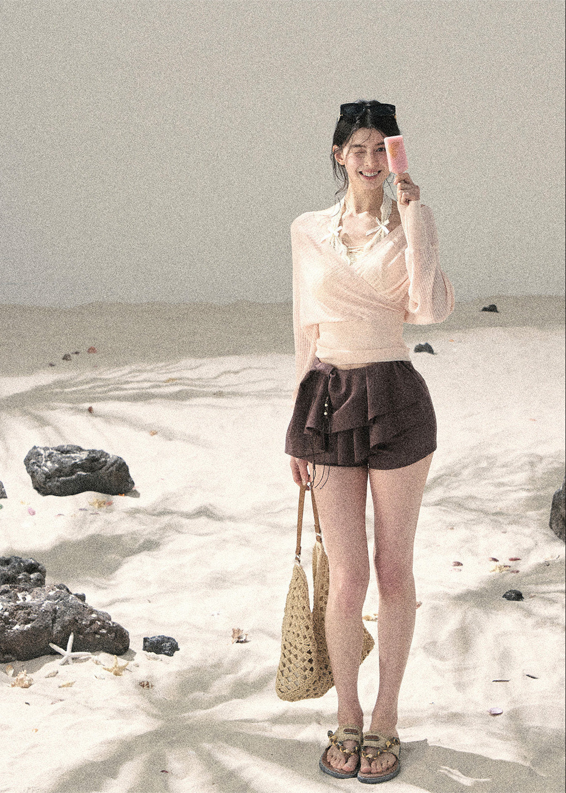 Cool Touch V-Neck Cover-Up Top Set - iotean