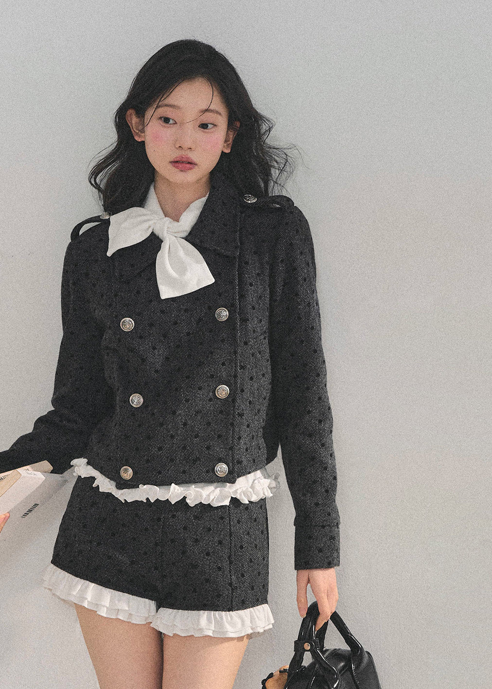 Moonlit Petal Wool Suit Set - iotean