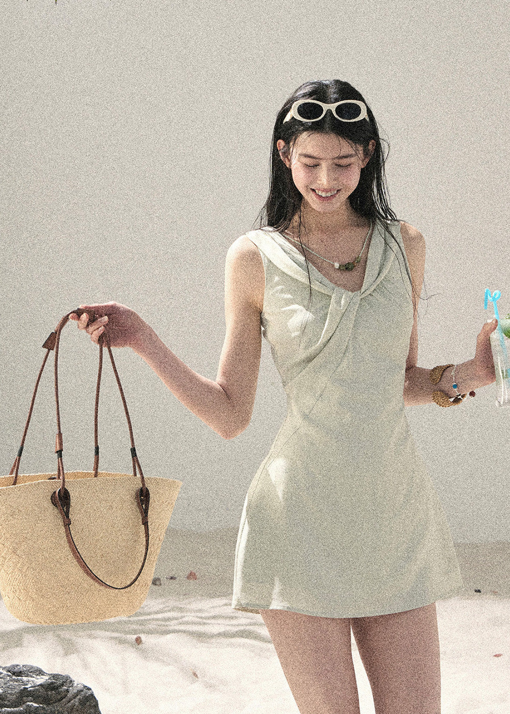 Meadow Whisper V-Neck Mini Dress - iotean