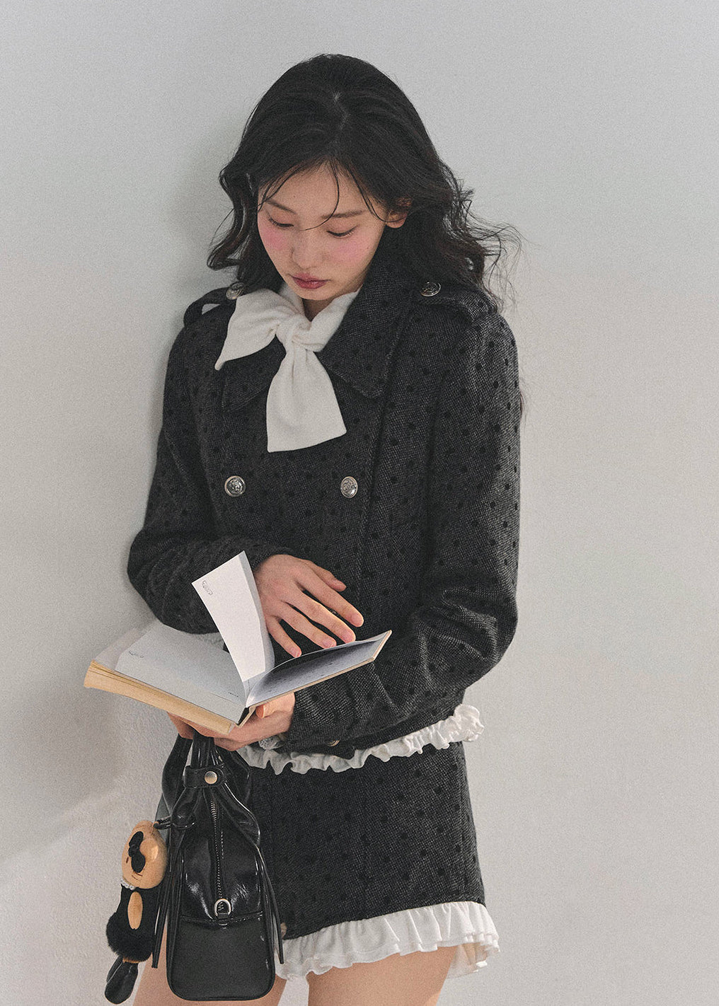 Moonlit Petal Wool Suit Set - iotean