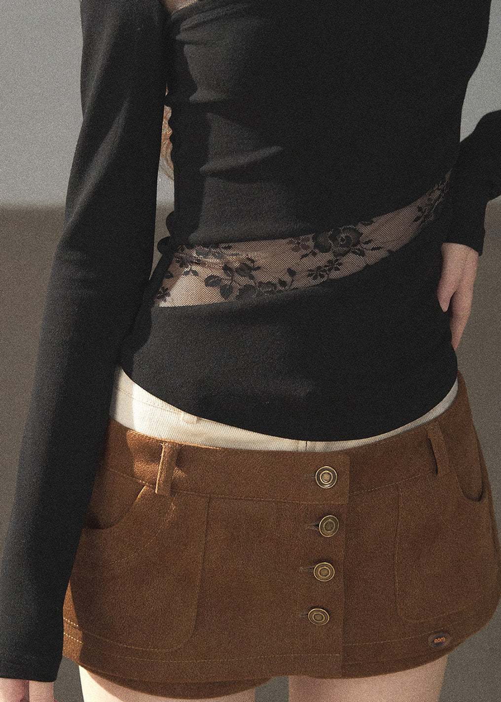 Misty Skin Sheer Lace Long Sleeve Top - iotean