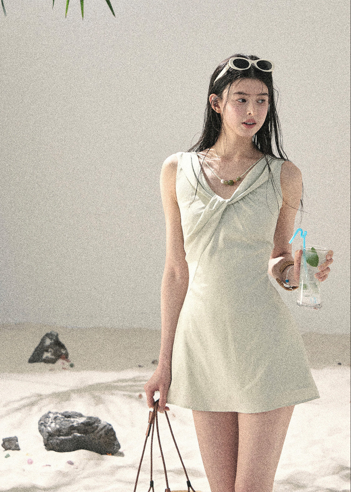 Meadow Whisper V-Neck Mini Dress - iotean
