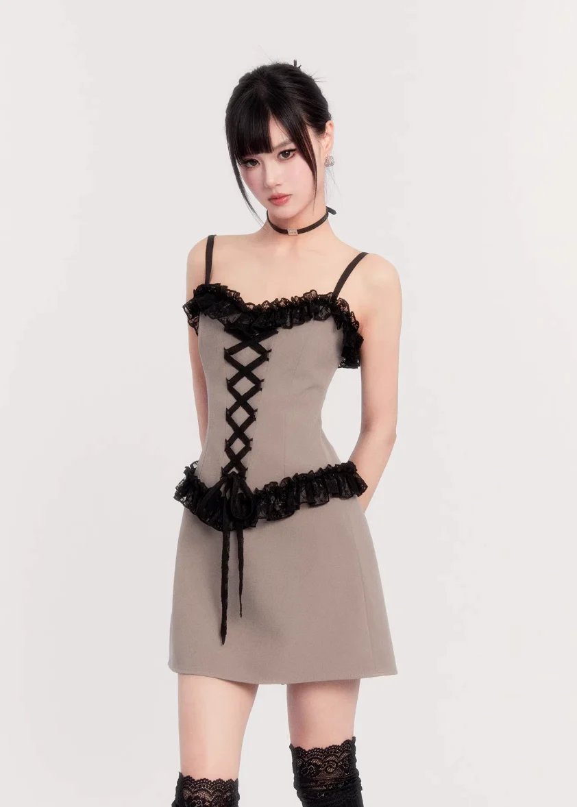 Sunset Cut Lace Blazer Set - iotean