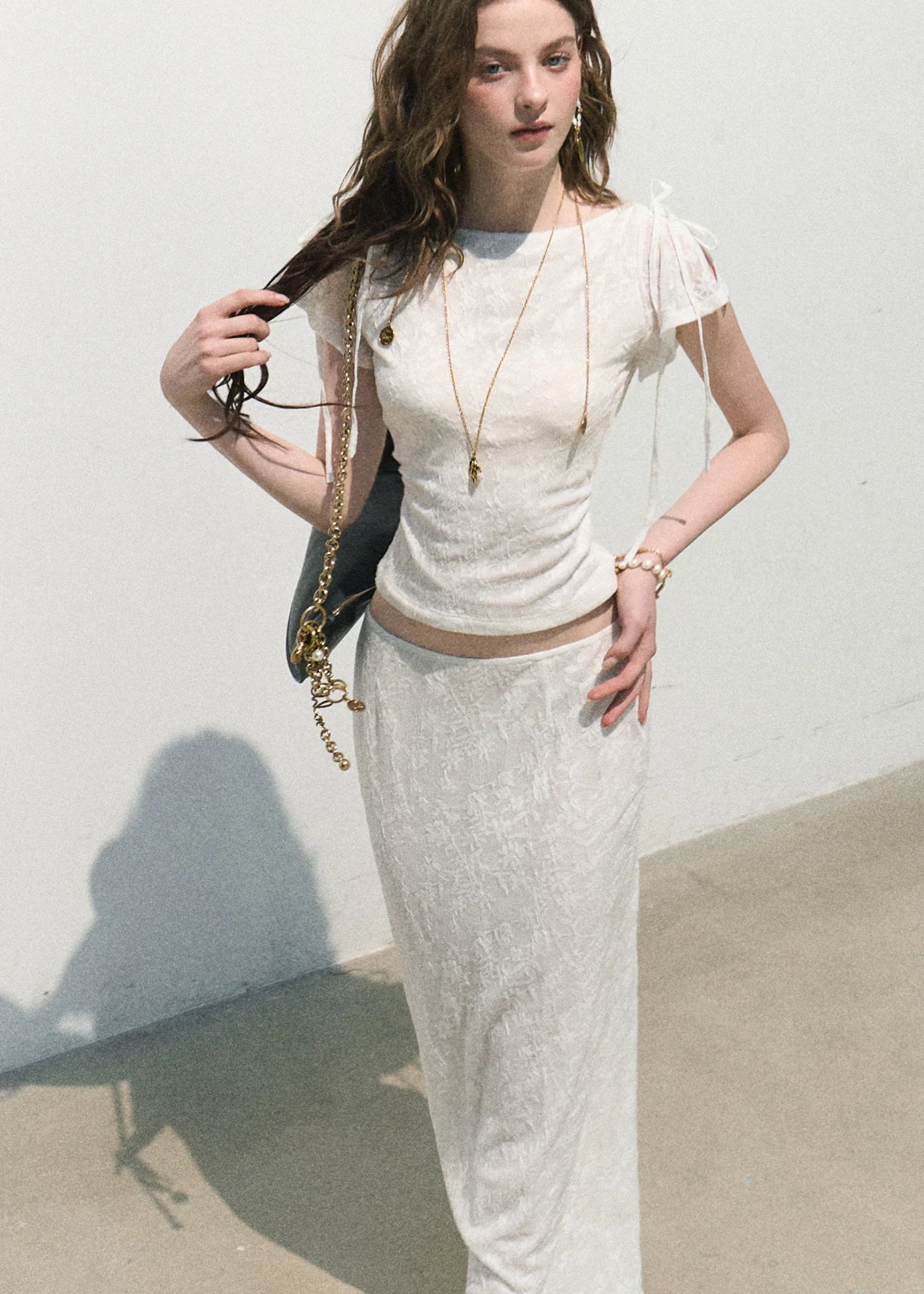 Breath of Spring Jacquard Slim Top - iotean