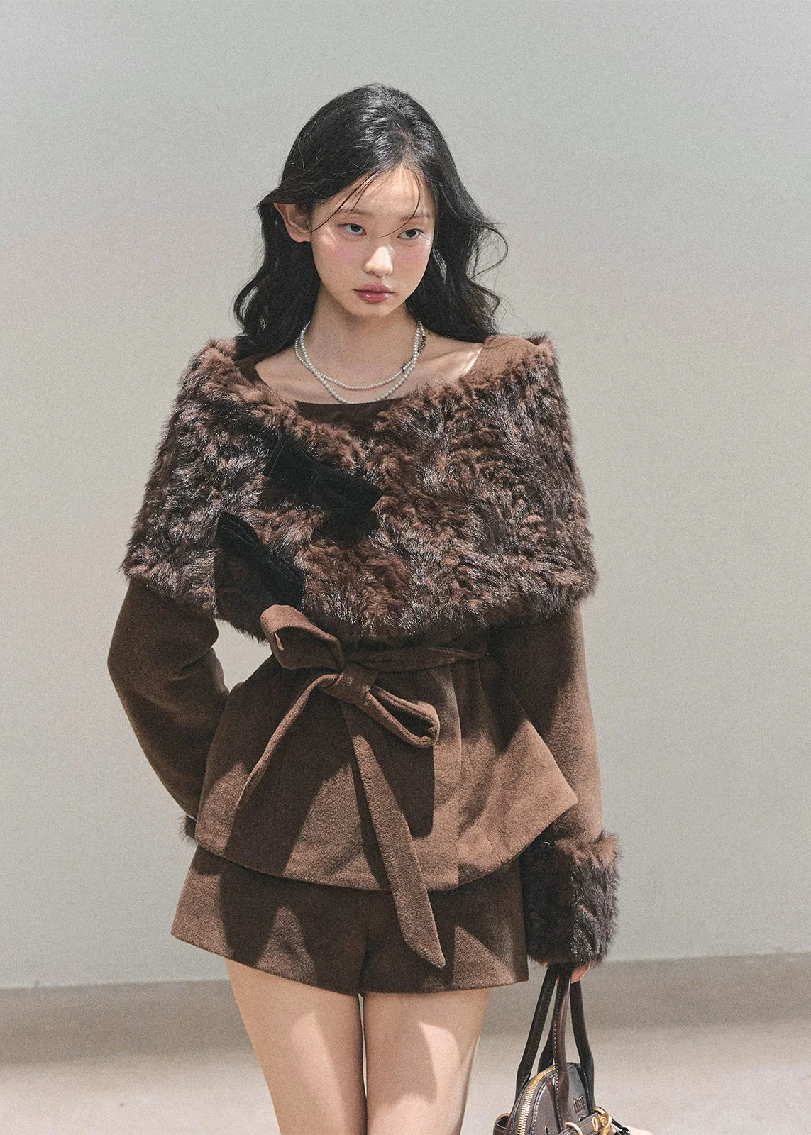 Fairytale Bow Fur Ensemble Set - iotean