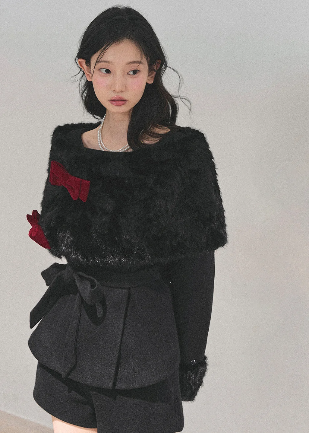 Fairytale Bow Fur Ensemble Set - iotean