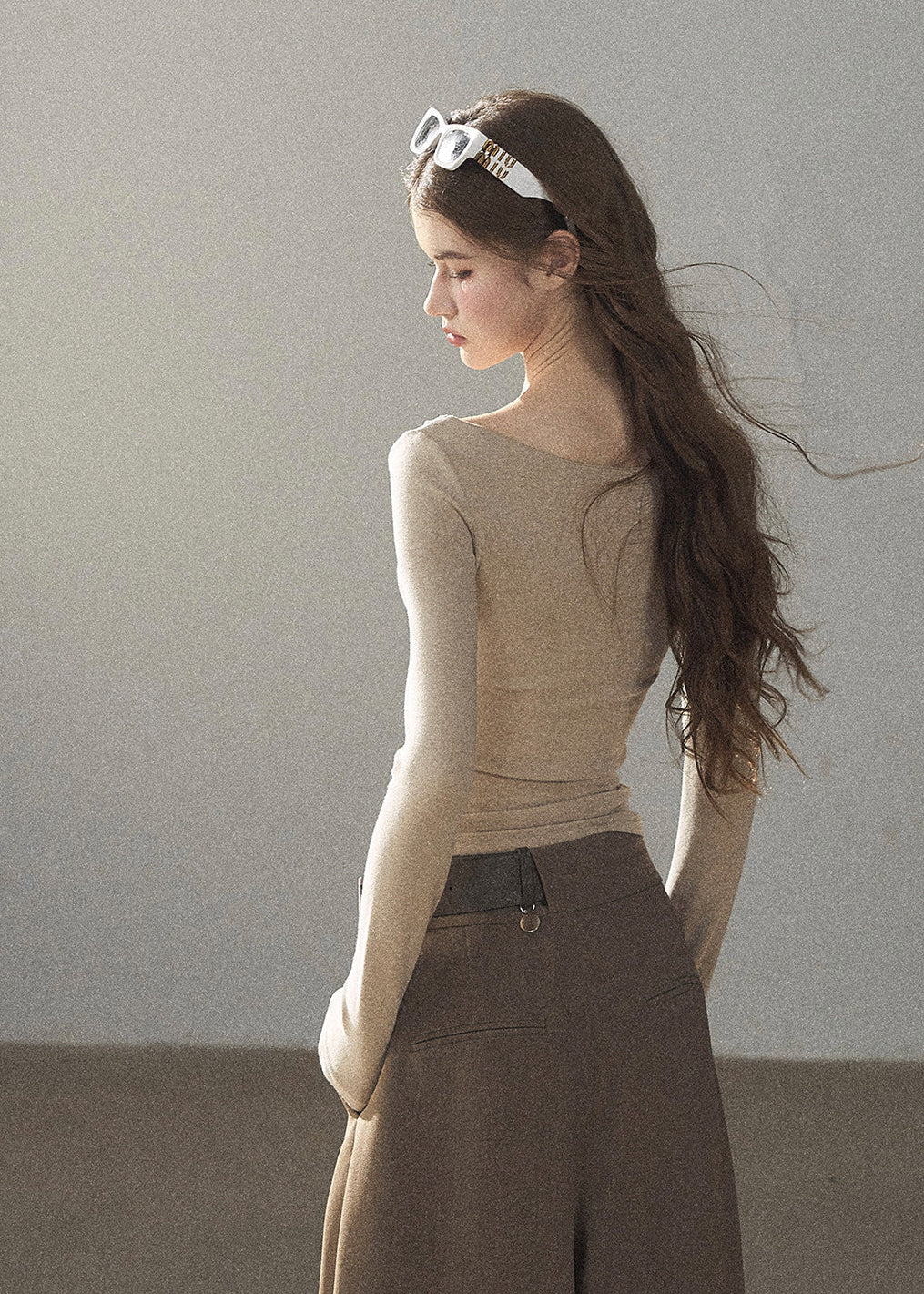 Misty Skin Sheer Lace Long Sleeve Top - iotean