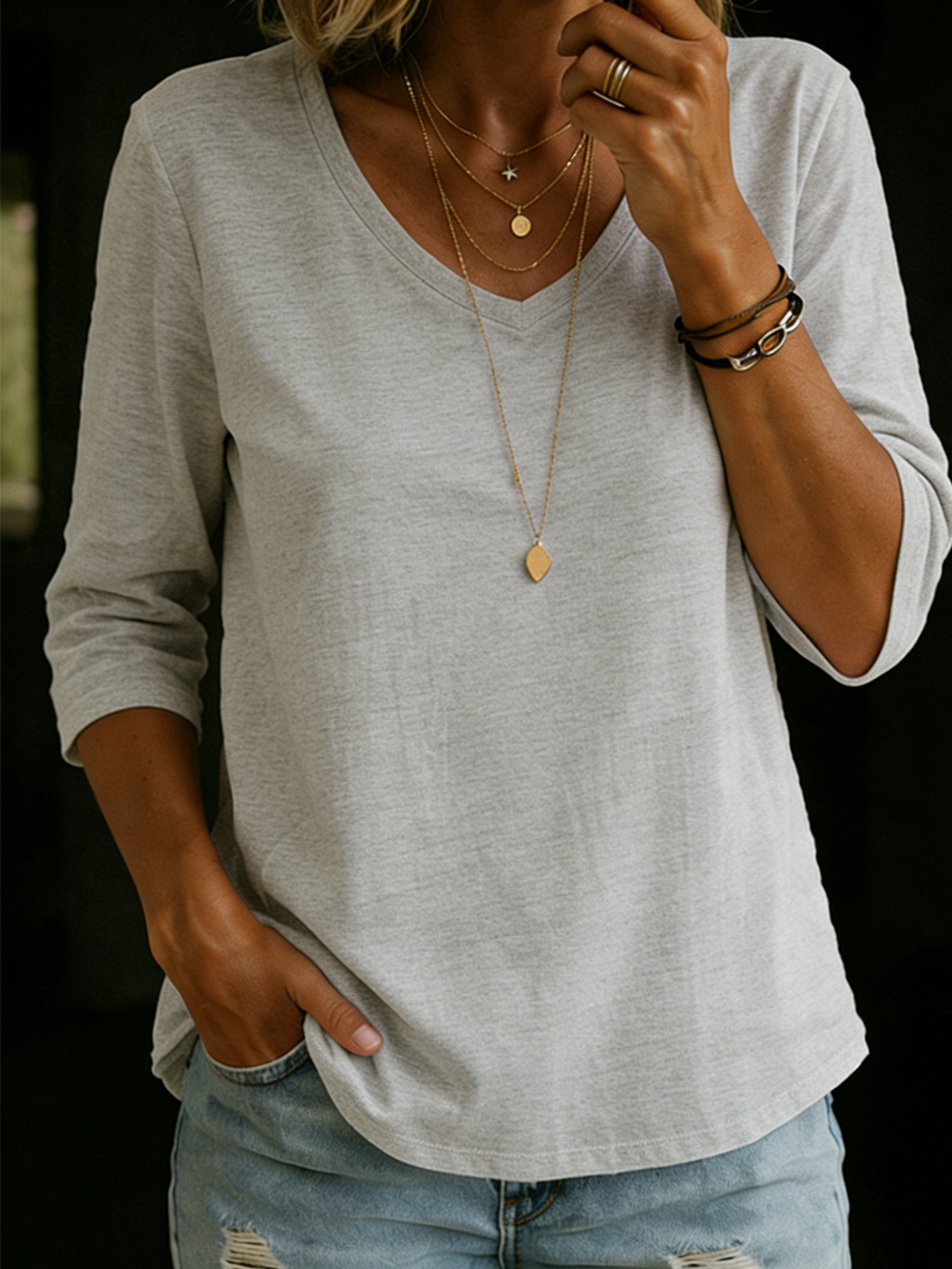 Cozy Casual Half-sleeve 100% Cotton T-shirt - iotean