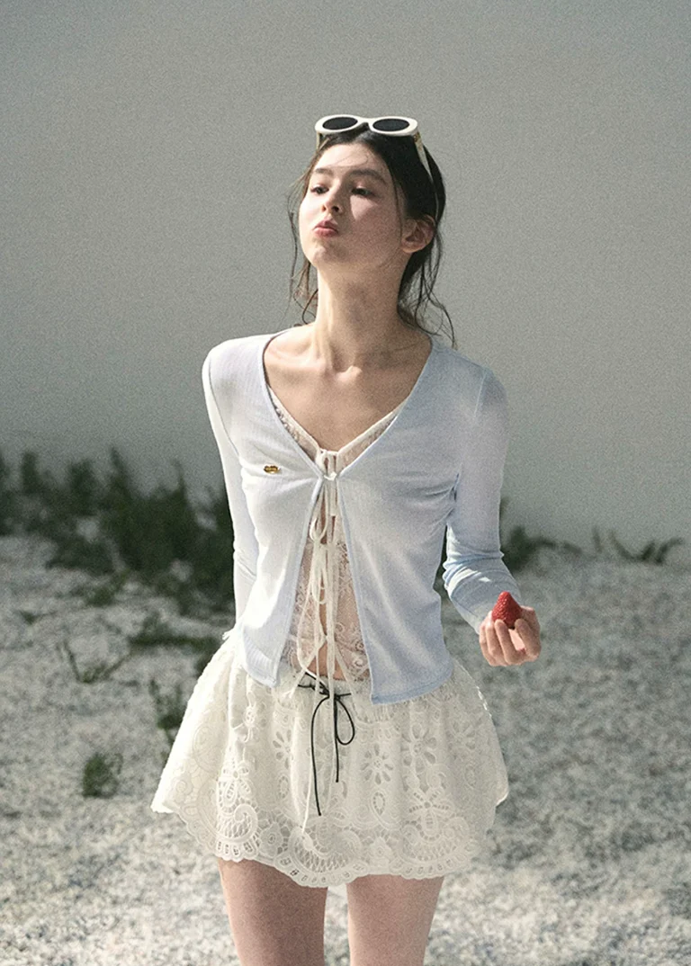 Dream in the Gap Lace Layered Top - iotean