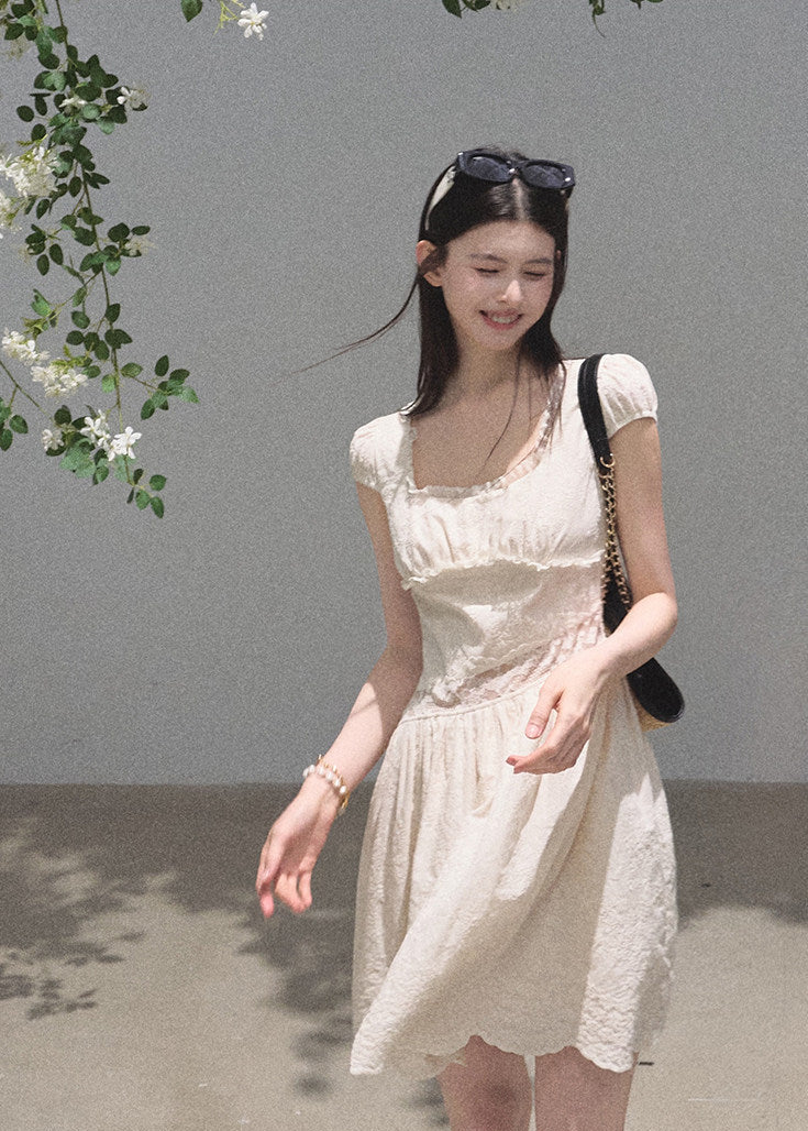 Days of Light Lace Waist Maxi Dress - iotean
