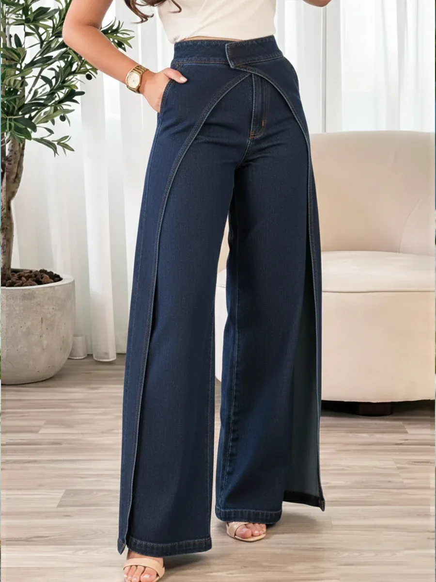 Women's Fashionable Cotton Denim Jeans - iotean