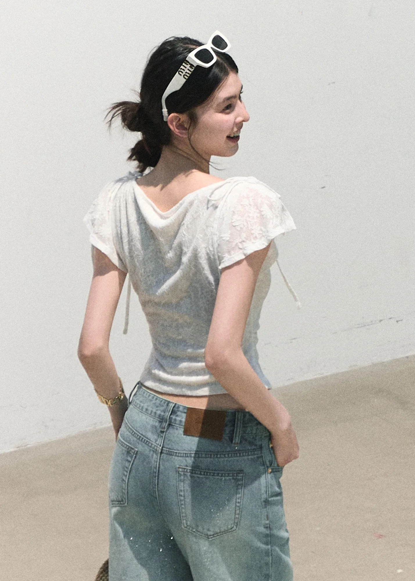 Breath of Spring Jacquard Slim Top - iotean