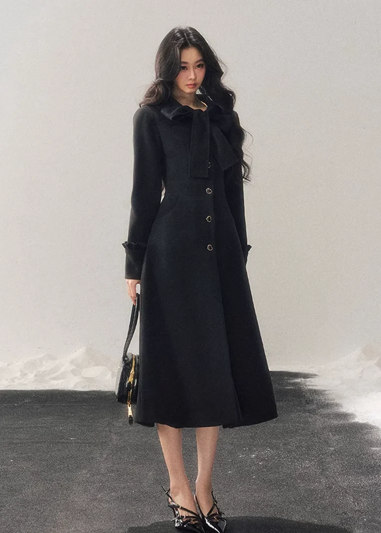 Snowy Night Hepburn Trench - iotean