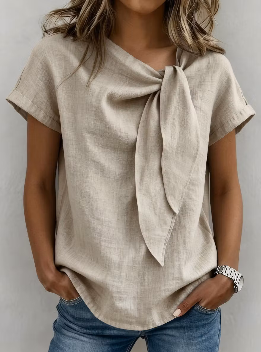 Casual Linen And Cotton Tops - iotean