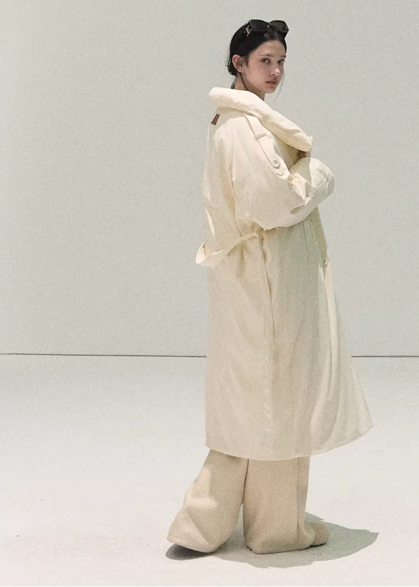 Snowy Night Quilted Down Coat - iotean