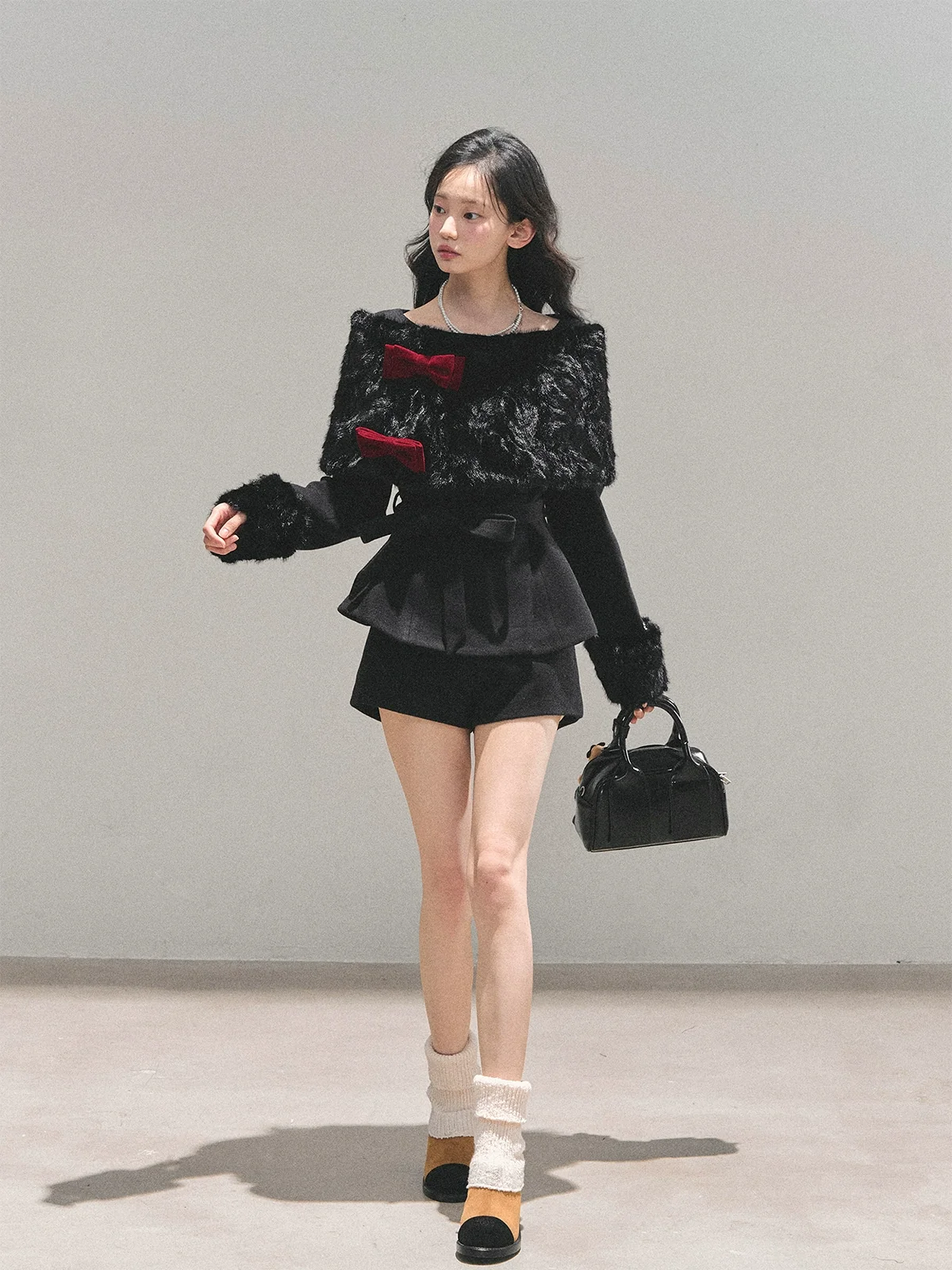 Fairytale Bow Fur Ensemble Set - iotean