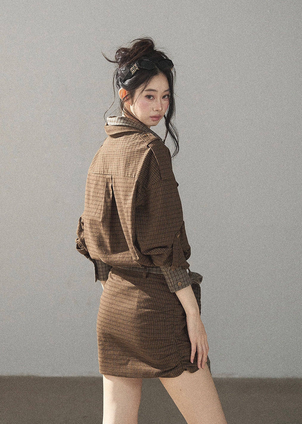 Promise Under the Oak Plaid Shirt Dress - iotean
