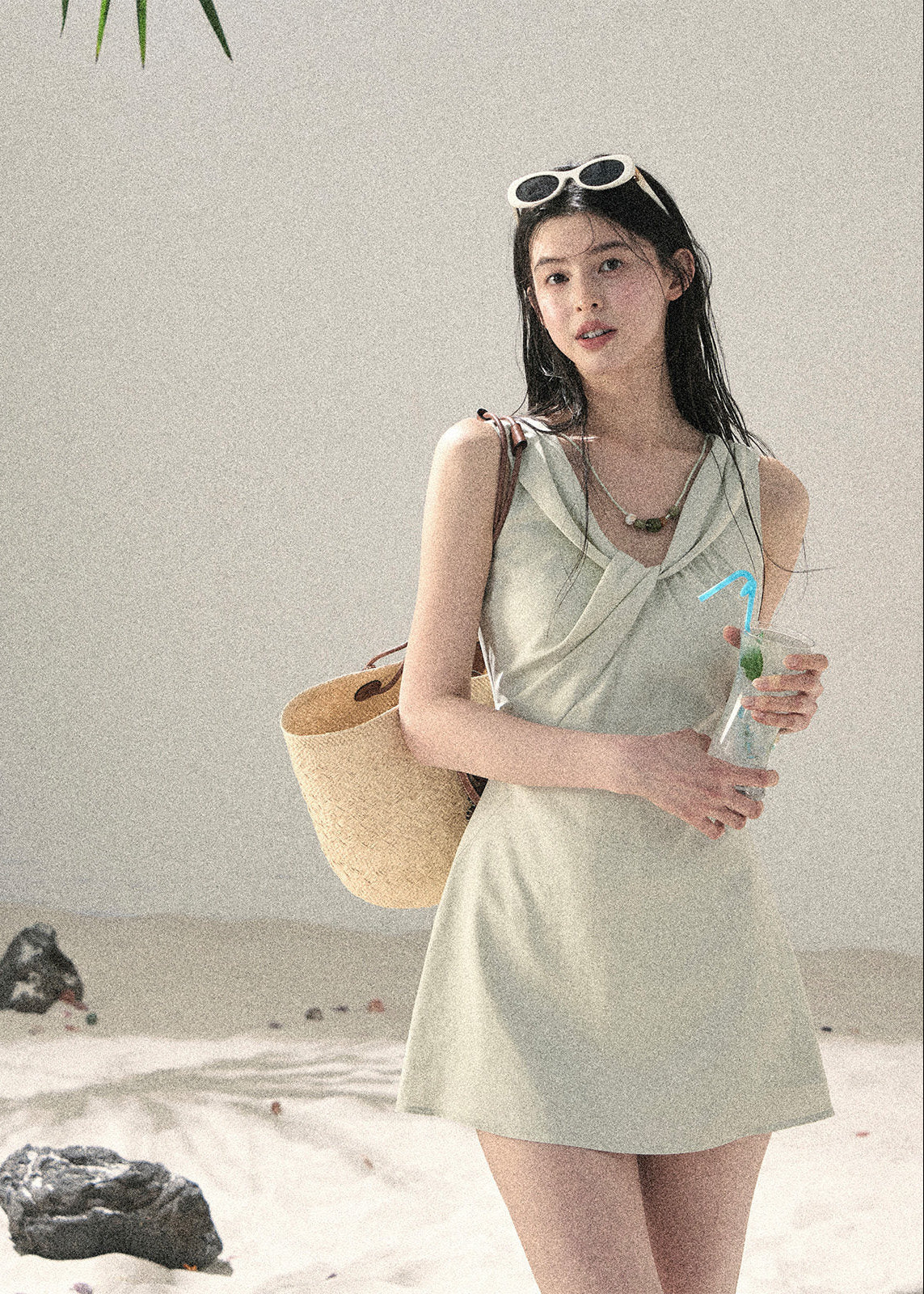Meadow Whisper V-Neck Mini Dress - iotean