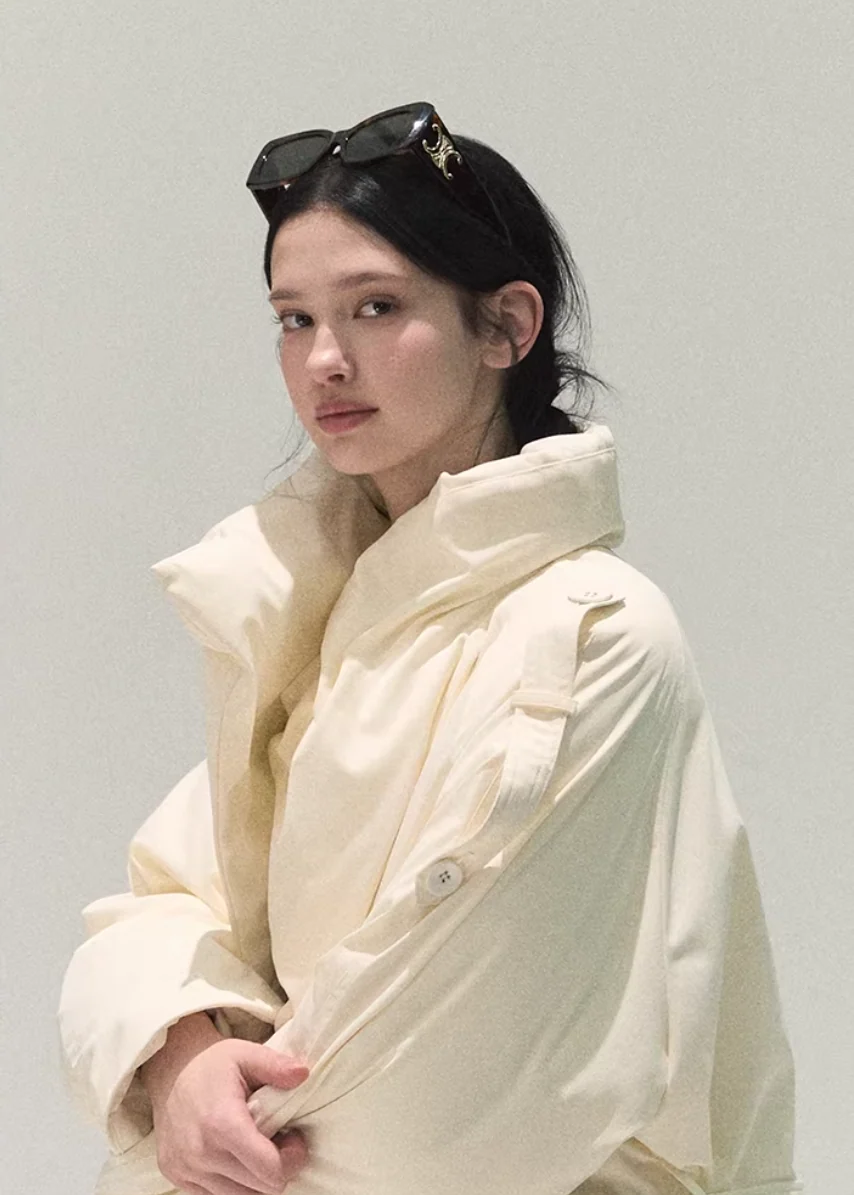 Snowy Night Quilted Down Coat - iotean