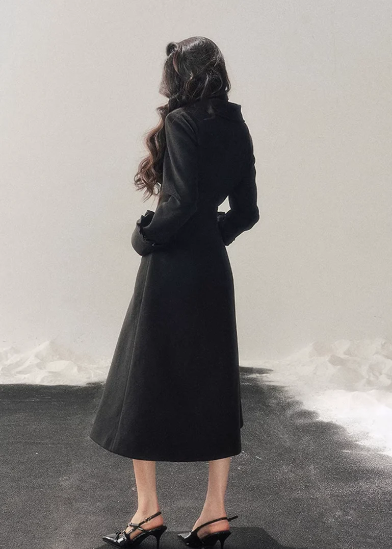 Snowy Night Hepburn Trench - iotean