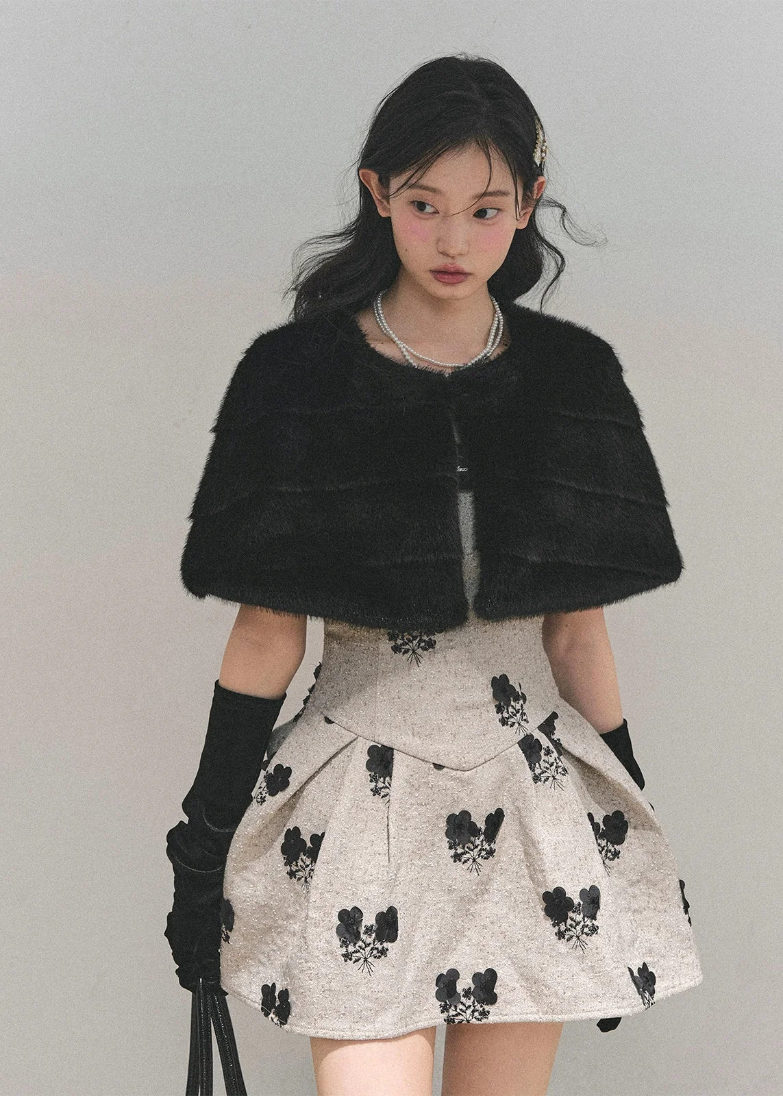 Moss Whispers Puffy Dress Set - iotean