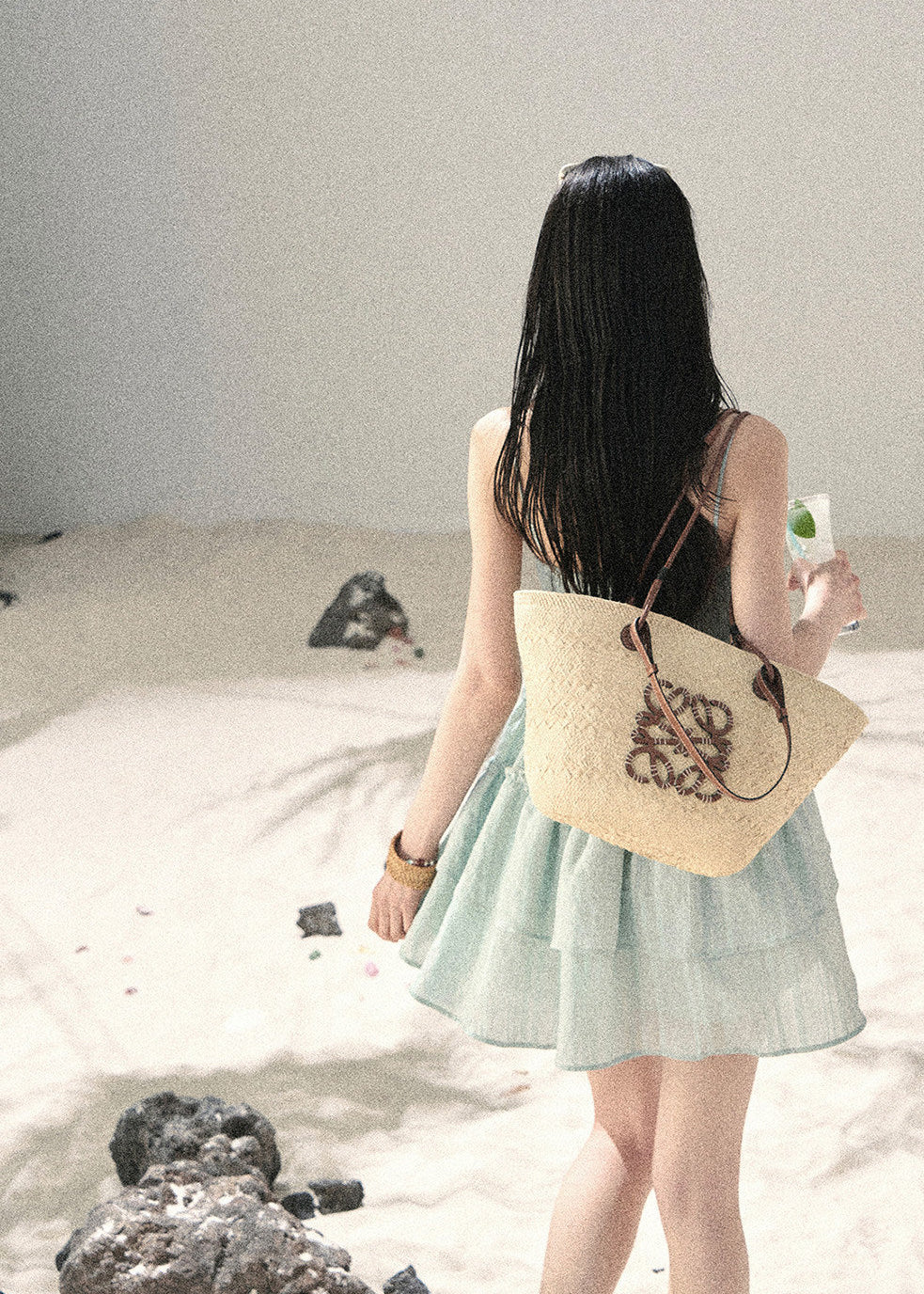 Seafoam Drift Tiered Mini Dress - iotean