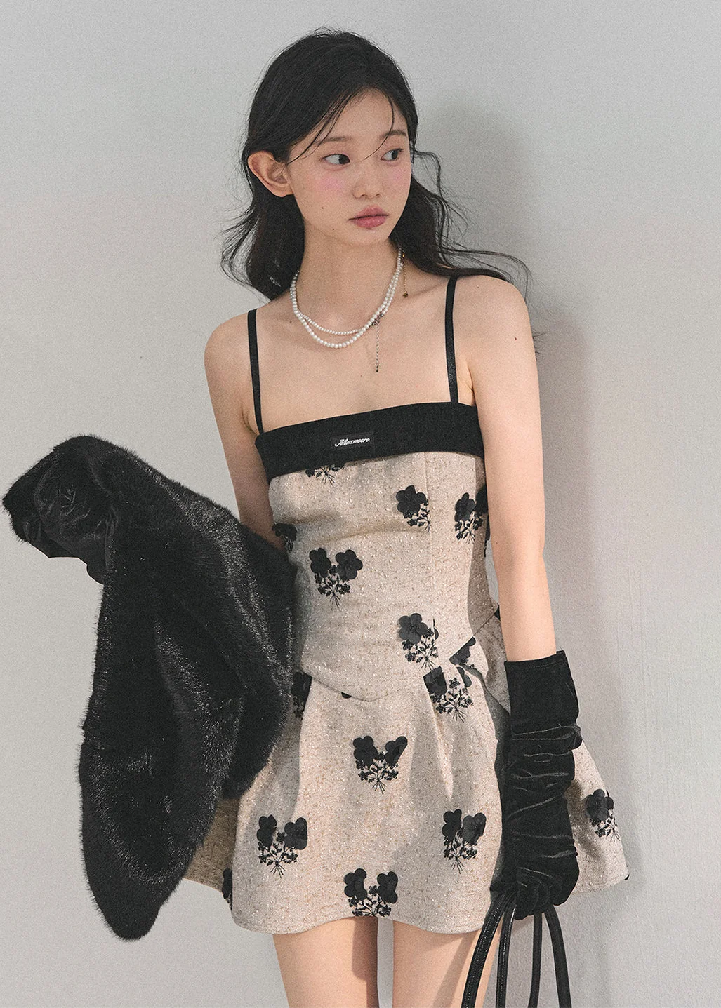 Moss Whispers Puffy Dress Set - iotean
