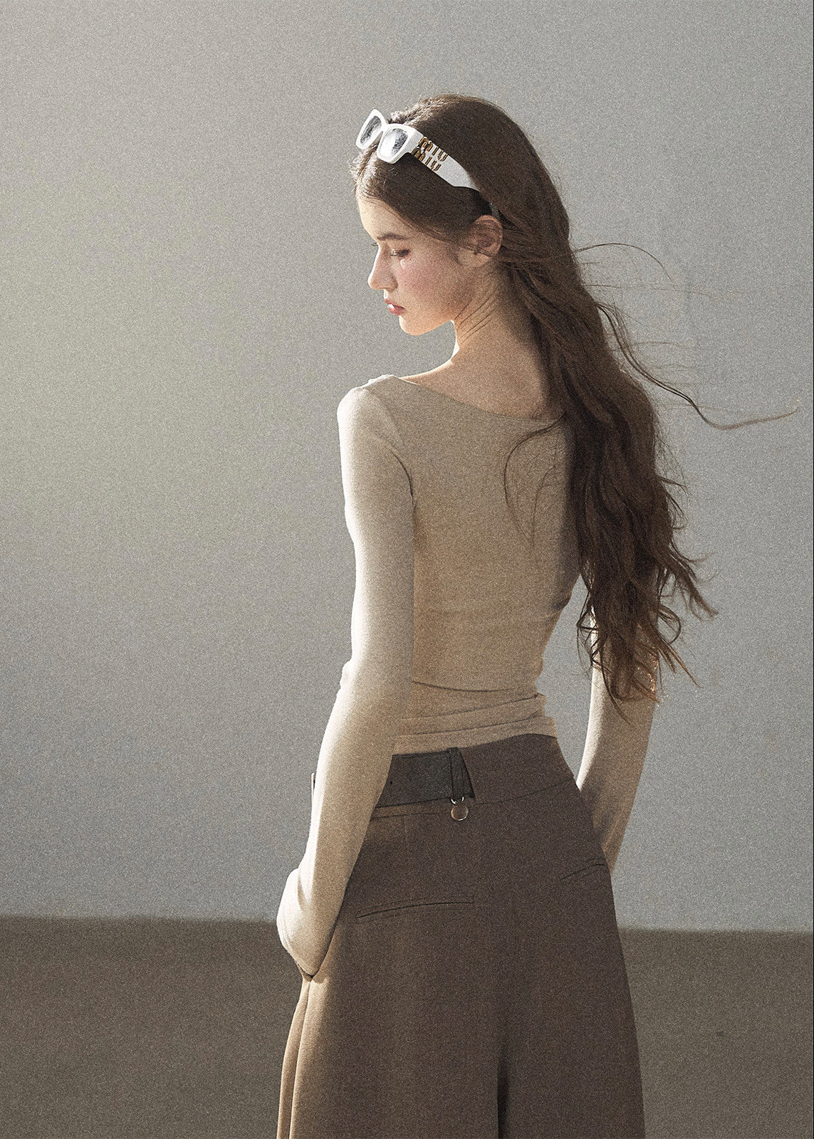 Misty Skin Sheer Lace Long Sleeve Top - iotean